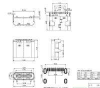 Tipo C-31-M-12 100% Croce LINK-PP LPUSB1141 USB TIPO C 2.0 SMT 16PIN