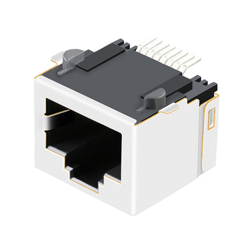 Совместимость с KRJ-56SMTNL LINK-PP LPJES101XDNL RJ45 без магнитов, 1x1 порт, разъем для печатной платы, модульный разъем, выступ вверх, без светодиода, изображение 2