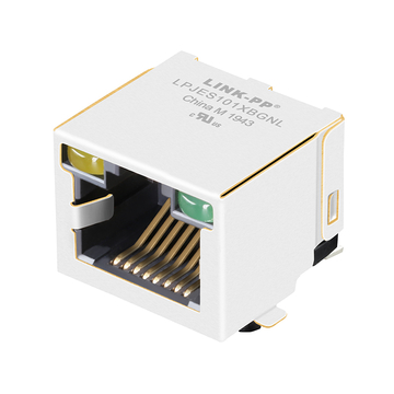 LPJES101XBGNL Tab Up Yellow/Green LED 1X1 Port SMT RJ45 Jack without Integrated Magnetics