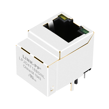 Halo HFJV1-ELTQ1-L12RL Compatible LINK-PP LPJD4718BDNL 1000 Base-T RJ45 Vertical Female Connector Yellow/Green Leds