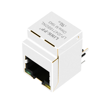 Halo HFJV1-E1G46-L12RL kompatibel LINK-PP LPJD4718BDNL 1000 Base-T Vertikaler RJ45-Buchsenstecker mit gelben/grünen LEDs (Abbildung 2)