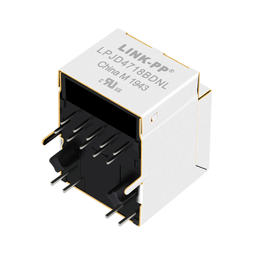 Halo HFJV1-E1G46-L12RL kompatibel LINK-PP LPJD4718BDNL 1000 Base-T Vertikaler RJ45-Buchsenstecker mit gelben/grünen LEDs (Abbildung 3)