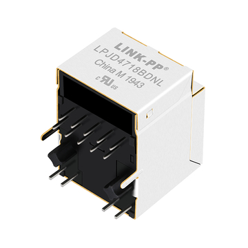 LPJD4718BDNL 1000 Base-T RJ45 Vertikale Buchse mit gelben/grünen LEDs, Abbildung 3