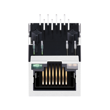 LPJ4092H7NL 10/100 Base-T Magnetics Jack RJ45 Female Connector Lip Down Yellow&Green/Green Leds image 2