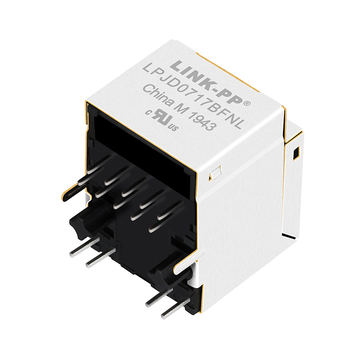 LPJD0717BFNL Gigabit RJ45 Vertical Jack 1000 Base-T με μαγνητικά στοιχεία Πράσινα/πράσινα LED εικόνα 4