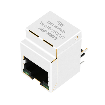 LPJD0743BFNL 1000 Base-T RJ45 verticale connector met magneten, groene/groene LED's, afbeelding 3