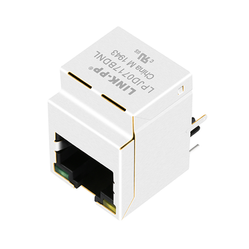 LPJD0717BDNL مقبس مغناطيسي عمودي RJ45 من نوع Base-T بسرعة 100/1000 ميجابت في الثانية، مزود بمؤشرات LED صفراء/خضراء (صورة 3)