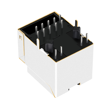LPJD0717BDNL مقبس مغناطيسي عمودي RJ45 من نوع Base-T بسرعة 100/1000 ميجابت في الثانية، مزود بمؤشرات LED صفراء/خضراء (صورة 5)