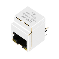 LPJD0718B78NL 1000 Base-T جيجابت عمودي RJ45 MagJack موصل برتقالي / أخضر المصابيح