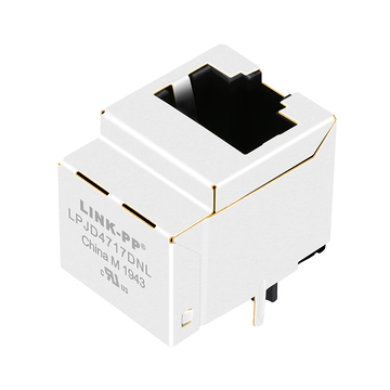 LPJD4717DNL 1000 Base-T verticale MagJack Gigabit RJ45-connector zonder LED's afbeelding 2