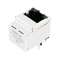 Compatível com Halo HFJV1-E1G16-L11RL LINK-PP Conector RJ4773 vertical LPJD45BFNL com LEDs verdes/verdes magnéticos integrados 1000 Base-T