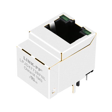 LPJD4773BFNL Verticale RJ45-aansluiting met 1000 Base-T geïntegreerde magneten, groene/groene LED's (afbeelding 3)
