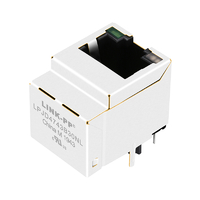 헤일로 HFJV1-E1G41-L51RL 호환 LINK-PP LPJD4743B30NL 1000 Base-T 수직 RJ45 잭(자기학 녹색/노란색 및 녹색 LED 포함)