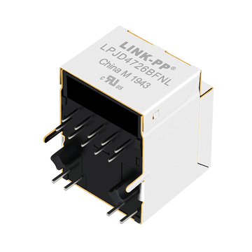 LPJD4726BFNL Κάθετη υποδοχή RJ45 Gigabit με μαγνητικά στοιχεία Πράσινο/πράσινο LED εικόνα 4