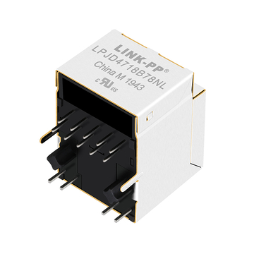 Συμβατό με Halo HFJV1-ELTQ1-L14RL LINK-PP LPJD4718B78NL Υποδοχή RJ45 Gigabit Vertical με μαγνητική λυχνία LED 1000 Base-T πορτοκαλί/πράσινη εικόνα 3
