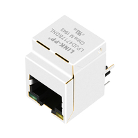 Compatível com Halo HFJV1-E1G06-L12RL LINK-PP Conector RJ4717 vertical Gigabit LPJD45BDNL com LEDs amarelos/verdes magnéticos 1000 Base-T