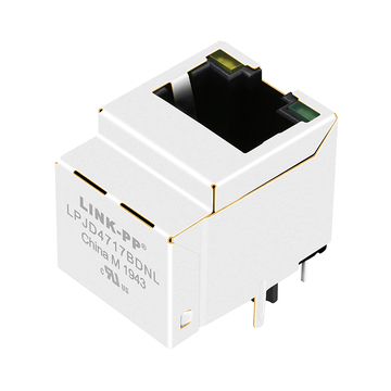 LPJD4717BDNL Κάθετος σύνδεσμος RJ45 Gigabit με μαγνητικά 1000 Base-T, κίτρινα/πράσινα LED εικόνα 2