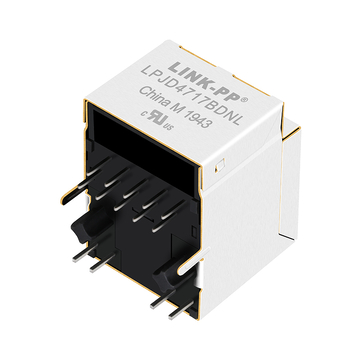 LPJD4717BDNL Κάθετος σύνδεσμος RJ45 Gigabit με μαγνητικά 1000 Base-T, κίτρινα/πράσινα LED εικόνα 3