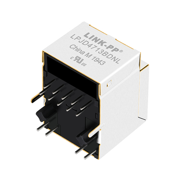 Halo HFJV1-E1G01-L12RL kompatibel LINK-PP LPJD4713BDNL 1000 Base-T Gigabit Vertikaler RJ45 Magnetstecker mit gelben/grünen LEDs, Abbildung 3
