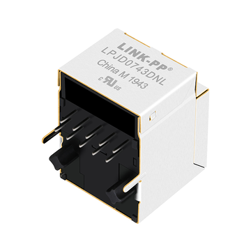 LPJD0743DNL 1000 Base-T verticale MagJack Gigabit RJ45-connector zonder LED's afbeelding 3