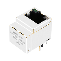 LPJD0743B30NL Prise verticale Gigabit magnétique 1000 Base-T RJ45 avec LED vertes/jaunes