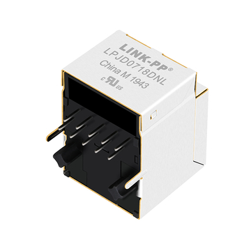 Halo HFJV1-1G46RL Compatible LINK-PP LPJD0718DNL 100/1000 Base-T Vertical RJ45 Gigabit MagJack Without Leds image 3