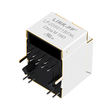 LPJD5011BFNL Κάθετη υποδοχή RJ45 με ενσωματωμένο μαγνητικό 10/100Base-T Πράσινη/πράσινη εικόνα LED 2