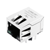 헤일로 HFJ11-2450E-L17RL 호환 LINK-PP LPJ0011G27NL 10/100 Base-T 단일 포트 RJ45 MagJack 탭 아래쪽 녹색/주황색 및 녹색 LED 썸 이미지 1