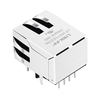 헤일로 HFJ11-2450E-L17RL 호환 LINK-PP LPJ0011G27NL 10/100 Base-T 단일 포트 RJ45 MagJack 탭 아래쪽 녹색/주황색 및 녹색 LED 썸 이미지 2