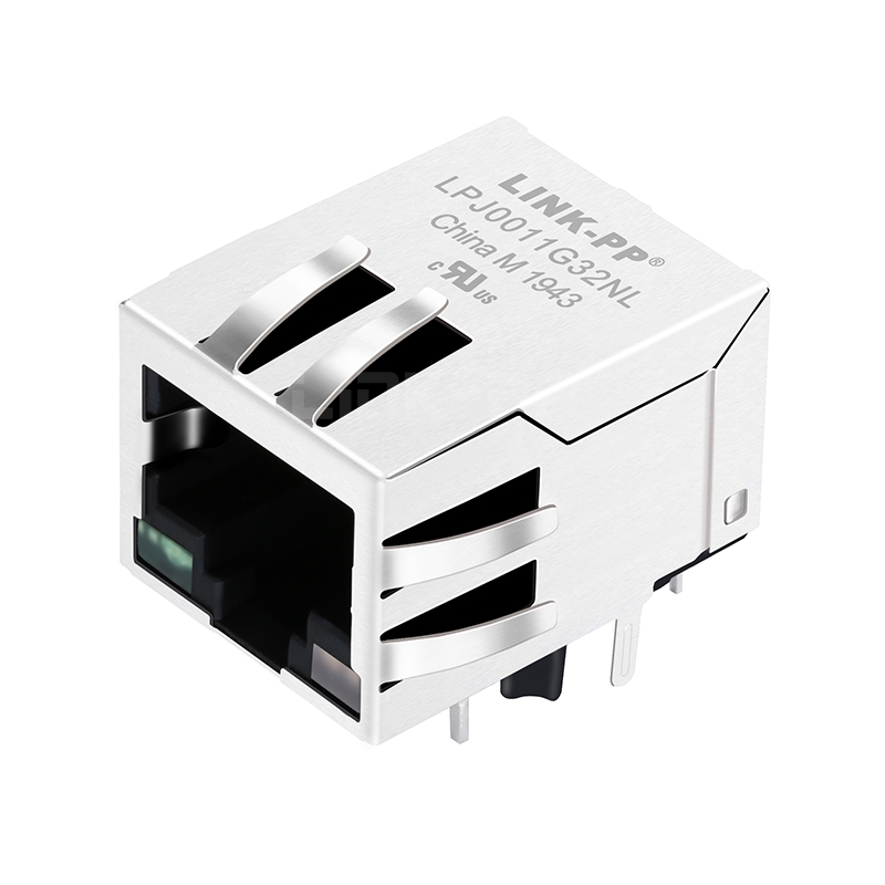 Halo HFJ11-2450E-L15RL Compatible LINK-PP LPJ0011G32NL 10/100 Base-T RJ45 MagJack Single Port Tab Down Green/Yellow&Green Leds