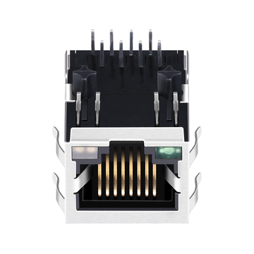 Συμβατό με Halo HFJ11-2450E-L15RL LINK-PP LPJ0011G32NL 10/100 Base-T RJ45 MagJack Μονής Θύρας Tab Down Πράσινο/Κίτρινο&Πράσινο LED εικόνα 4