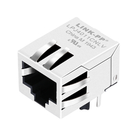 Halo HFJ11-E2450ERL1 Compatible LINK-PP LPJ4011CNLV RJ45 Connector with 10/100 Base-T Integrated Magnetics Tab Down Without Leds