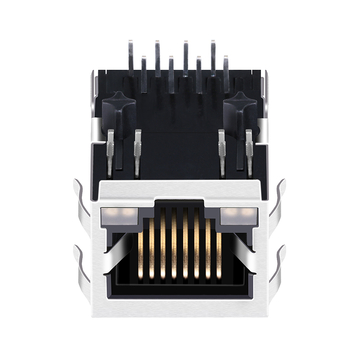 Συμβατό με Halo HFJ11-E2450E-L55RL LINK-PP LPJ4011G4NL 10/100 Base-T RJ45 Υποδοχή υποδοχής μίας θύρας με γλωττίδα προς τα κάτω Πράσινο & κίτρινο/Πράσινο & κίτρινο LED εικόνα 4