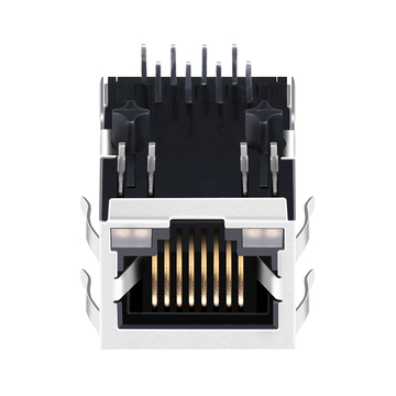 LPJ4011G4NL Разъем RJ45 10/100 Base-T, однопортовый, с креплением вниз, светодиоды зеленый и желтый/зеленый и желтый, изображение 4