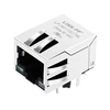 LPJ4011G27NL 10/100 Base-T RJ45 magnetics jack connector Tab Down Green/Orange&Green Leds thumb image 1
