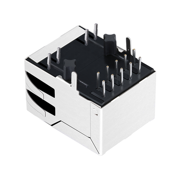 Совместимый с Halo HFJ11-RPE26E-L55RL разъем LPJ4104G4NL 100 Base-T POE RJ45 «мама», контакт «вниз», зелено-желтый/зелено-желтый светодиод, изображение 2
