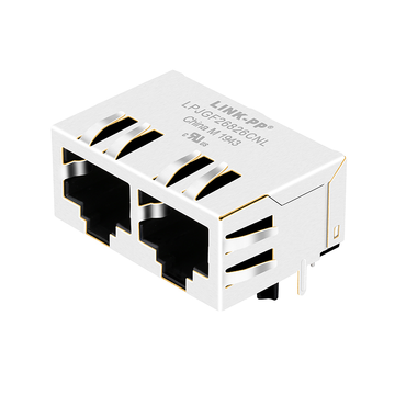 halo hfj12-1g11rl compatible lpjgf26826cnl rj45 1x2 magjacks 1000 base-t tab down without led