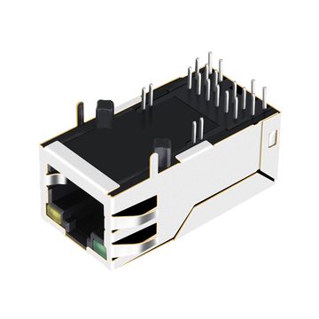 LPJK6072AHNL 1000 Base-T Однопортовый модульный разъем RJ45 с PoE, магнитным креплением, зеленым/желтым светодиодом (изображение 4)