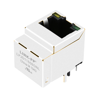 LPJD1155BDNL 10/100Base-T RJ45 POE 수직 MagJack(정류기 브리지 녹색/녹색 LED 포함)