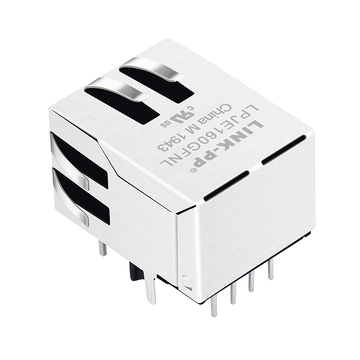Модульный разъем RJ45 LPJE160GFNL 1X1 без магнитов, с фиксатором, зеленый/зеленый светодиод (изображение 2).
