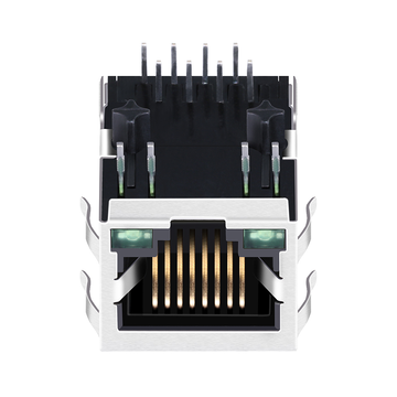 Модульный разъем RJ45 без магнитов, совместимый с Halo HJF11-2450E-L11 и LPJE160GFNL, с фиксатором и зеленым светодиодом (изображение 3).