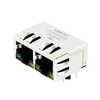 LPJG26943AENL 1000 Base-T 1x2 Port RJ45 Magjack Tab Down Green/Yellow LED thumb image 1