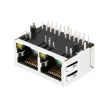 Halo HFJ12-1G41ER-L12RL Compatível com LPJG26943AENL Conectores Magnéticos RJ45 1x2 Portas 1000 Base-T Aba para Baixo LEDs Verde/Amarelo imagem 4