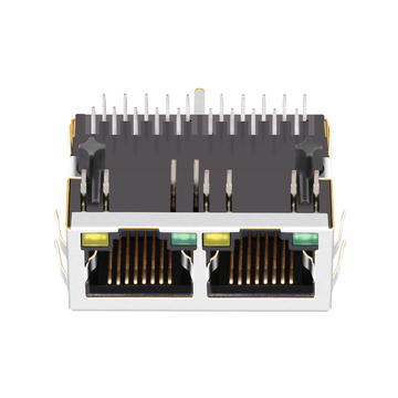 LPJG26943AENL Conectores Magnéticos RJ45 1x2 Portas 1000 Base-T com Aba para Baixo e LEDs Verde/Amarelo (imagem 5)