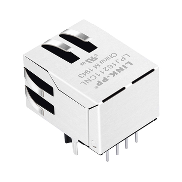 Совместимый с Halo HFJT1-2450RL разъем LPJ16211CNL 100 Base-T RJ45 MagJack, однопортовый, с креплением вверх, без светодиода, изображение 2
