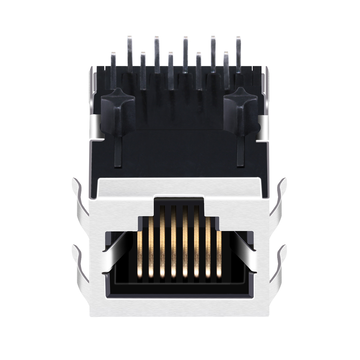 Совместимый с Halo HFJ11-RPE44ERL разъем LPJP4190CNL 10/100 Base-T RJ45 PoE+ MagJack с выпрямительным мостом и контактом вниз, без светодиода (изображение 2)