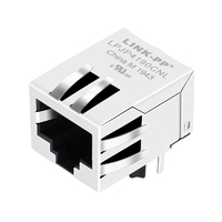 Halo HFJ11-RPE44ERL kompatibel mit LPJP4190CNL 10/100 Base-T RJ45 PoE MagJack mit Gleichrichterbrücke, Tab nach unten, ohne LED