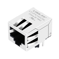 Halo HFJ11-RPE48ERL compatível com LPJP4155CNL 100 Base-T RJ45 PoE + Jack com ponte retificadora guia para baixo sem LED