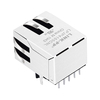 LPJP4155CNL Prise RJ10 PoE+ 100/45 Base-T avec pont redresseur, languette vers le bas, sans image de pouce LED 5