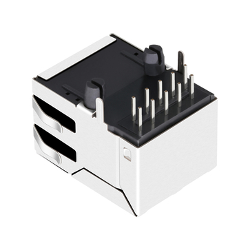 LPJG16702CNL 1000 Base-T 1x1 poort Magnetics RJ45-aansluiting met transformatorlipje omhoog, zonder LED (afbeelding 2)